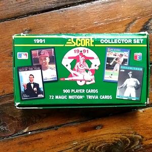 EUC COLLECTORS 1991 BASEBALL SCORE CARDS 72 MAGIC MOTION TRIVIA